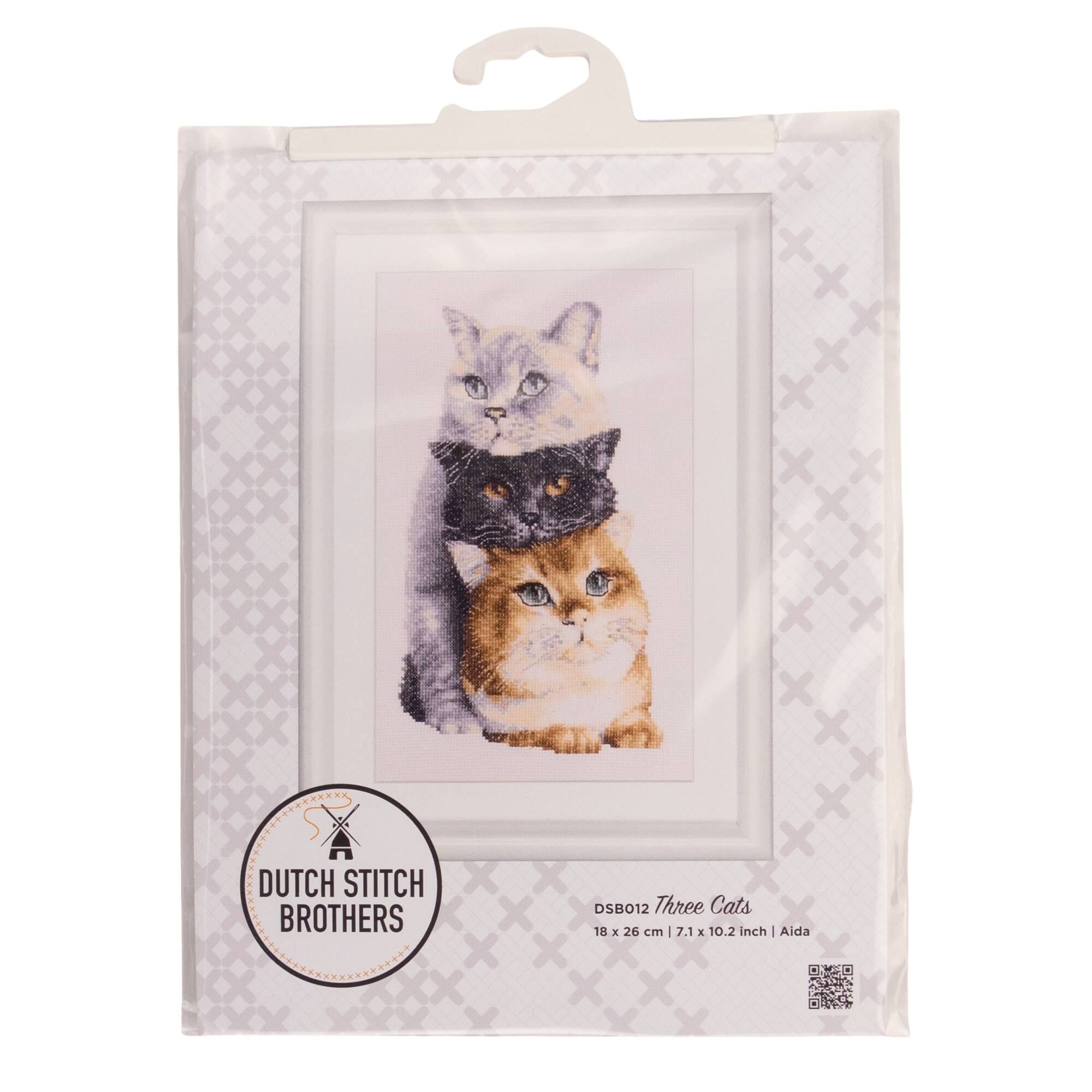 Thea Gouverneur Since 1959® Charming Cat Trio Counted Cross Stitch Kit